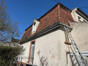 Photo de galerie - Pose de gouttière zinc