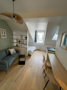 Photo de galerie - Réalisation complète intérieur : finition, peinture, pose de sol et aménagement. Travail propre, soigné et professionnel. Expérience en rénovation d'appartements à Paris. Intervention rapide, devis clair et respect des délais.