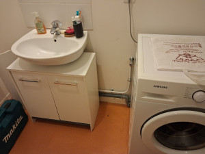 Photo de galerie - Création d'une arrivé d'eau (multicouche)et d'une évacuation pour machine à laver