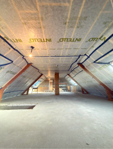 Photo de galerie - Isolations rampants + étanchéité à l’air 