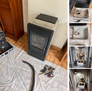 Photo de galerie - Entretien et ramonage d’un poêle à granulés 