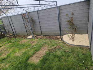 Photo de galerie - Délimitation de rosier avec une bordure ecolote et du paillage organiques ?