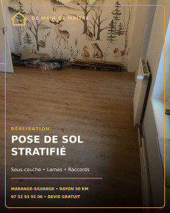 Photo de galerie - Pose de parquet - Revêtement de sol
