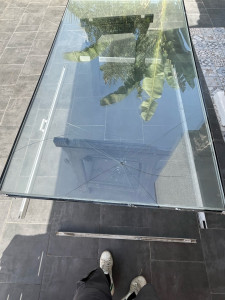 Photo de galerie - Changement de double vitrage sur un coulissant en aluminium