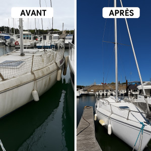Photo de galerie - Nettoyage bateau extérieur 