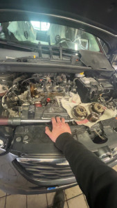 Photo de galerie - Remplacement courroie distribution moteur 1.2puretech