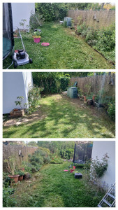 Photo de galerie - Tonte de pelouse et débroussaillage ?
Nettoyage du jardin avec ramassage des déchets verts. Travail propre et efficace.