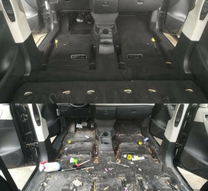 Photo de galerie - Voici le avant après de la voiture professionnel d’un client 