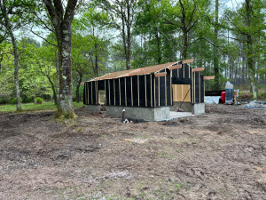 Photo de galerie - Mur en ossature bois + charpente traditionnel 