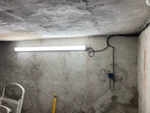 Photo de galerie - Installation éclairage et prises de courant dans une cave