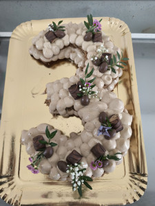 Photo de galerie - Number cake chocolat , base pâte sucré ou génoise 