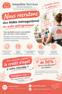Photo de galerie - Pour toute prestation à domicile 