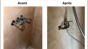 Photo de galerie - Changement robinetterie de douche 