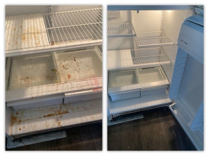 Photo de galerie - Avant et après le nettoyage du réfrigérateur