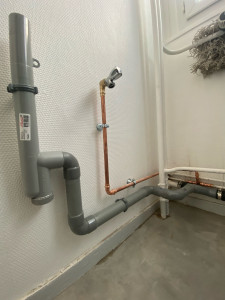 Photo de galerie - Creation l’alimentation pour machine à laver ainsi création évacuation machine à laver 