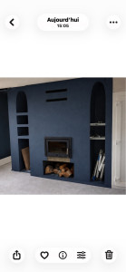 Photo de galerie - Cheminées encastré avec arche en Placo plâtre 