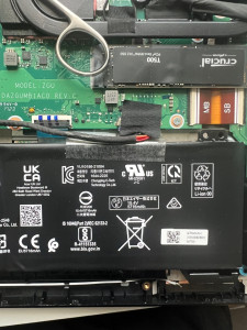 Photo de galerie - Remplacement SSD