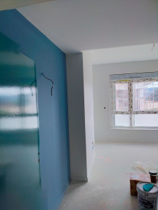 Photo de galerie - Préparation de mur et plafond 
et penture 