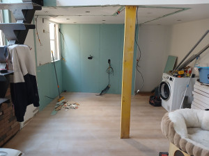 Photo de galerie - Pose de parquet plus pose de cloison placo ba13 