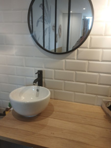 Photo de galerie - Vasque robinet installation  complète cuivre pvc