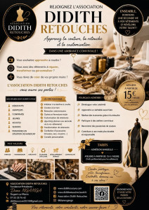 Photo de galerie - ✂️ LES ATELIERS DE RETOUCHE FONT LEUR RENTRÉE FIN SEPTEMBRE ! ?✨


L’Association Didith Retouches vous donne rendez-vous dès le mois de septembre pour ses ateliers de retouche et de couture !


Vous avez un vêtement à ajuster, réparer, transformer ou per