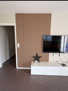 Photo de galerie - Pose panneaux de bois 