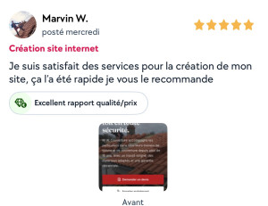 Photo de galerie - Création site web
