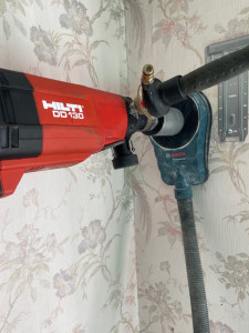 Photo de galerie - Carottage pour raccordement climatisation 