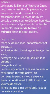 Photo de galerie - Femme de ménage – Disponible à Caen (15 km autour)