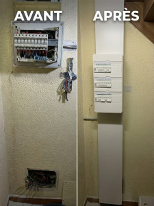 Photo de galerie - Remplacement tableau porte fusible avec mélanges de neutre. 