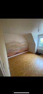 Photo de galerie - Pose d’un papier peint panoramique 