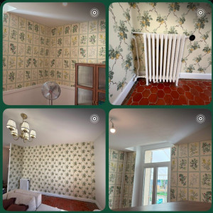 Photo de galerie - Artisan qualifié propose pose de papier peint et tapisserie à Grasse. Finitions impeccables et travail soigné garanti pour tous vos projets.