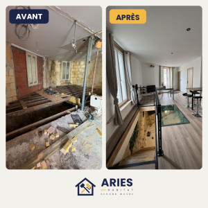 Photo de galerie - Rénovation pièce de vie / salon