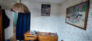 Photo de galerie - Finition du papier peint 
résultats magnifique avec la déco ❤️??