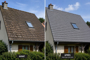 Photo de galerie - Nettoyage Toiture et Hydrofuge Coloré 