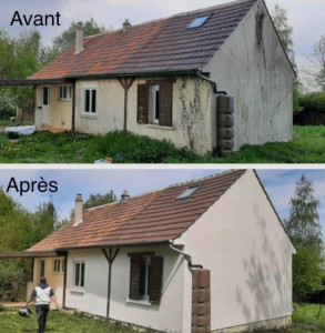 Photo de galerie - Nettoyage toiture façade 