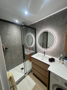 Photo de galerie - Renovation sdb carreaux 120x60