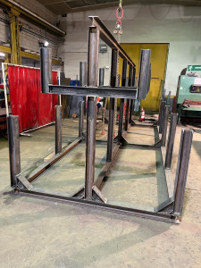 Photo de galerie - Support de cannes à injections en acier HEB.