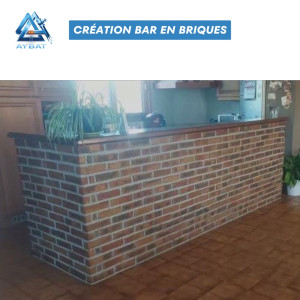 Photo de galerie - Création de bar en brique 