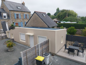 Photo de galerie - Bardage lame Cédral et belles finitions, d'un chantier à côté de Barneville. 