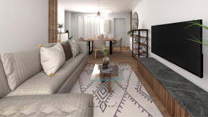 Photo de galerie - Séjour d’un appartement de 40m2