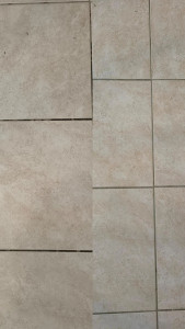 Photo de galerie - Avant/après nettoyage joint de carrelage 