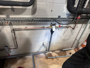 Photo de galerie - Installation disconnecteur + évacuation PVC