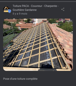 Photo de galerie - Pose de toiture complète 