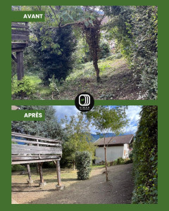 Photo de galerie - Avant-après entretien d’espace vert 
