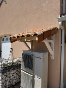 Photo de galerie - Fabrication et pose marquise avec couverture 