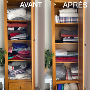 Photo de galerie - Tri, organisation d’un placard 