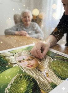 Photo de galerie - Passionnée par l'humain et l'artisanat, j'apporte la même patience et minutie dans mes services d'aide à domicile que dans mes créations en Diamond Painting et résine Epoxy.

