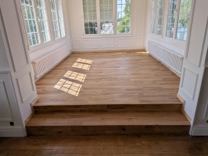 Photo de galerie - Pose d'un parquet chêne massif véritable 