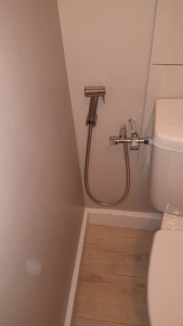 Photo de galerie - Pose une douchet dans les toilettes 